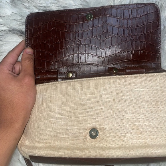 Y2k bag shoulder bag brown bag canvas bag flap bag vintage shoulder bag - Picture 6 of 12